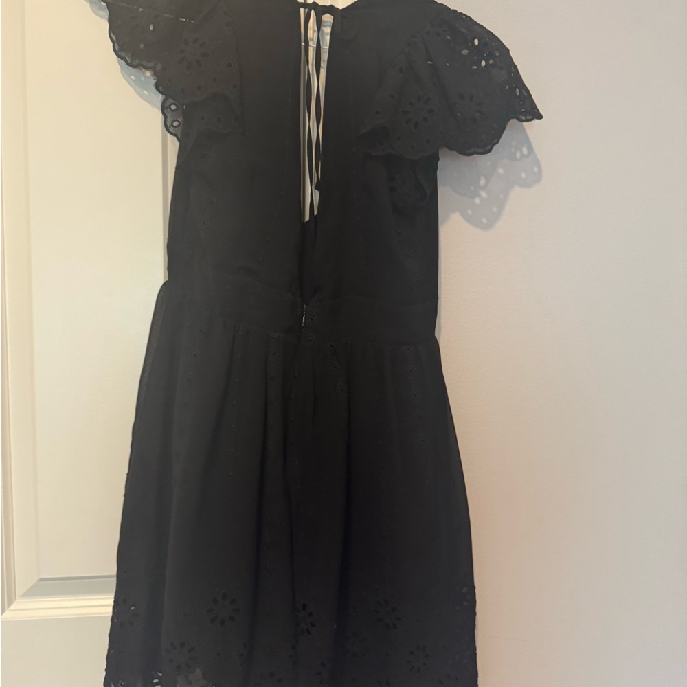 Forever 21 Black Eyelet Mini Dress